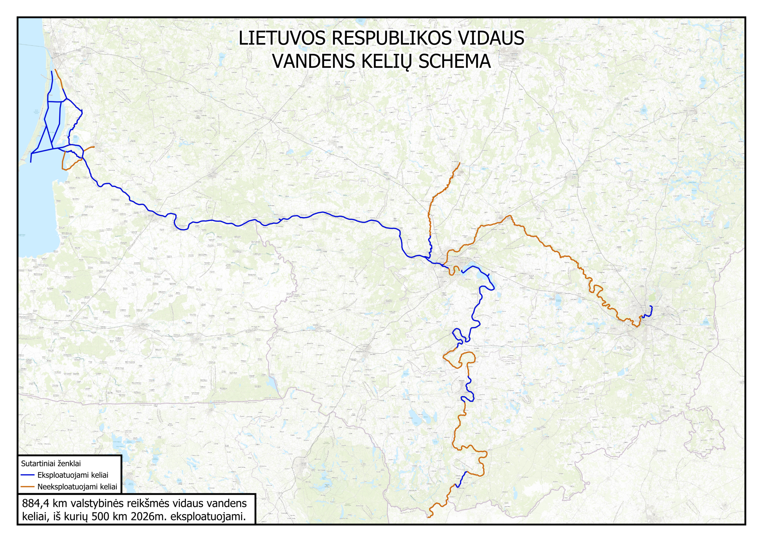 Vidaus vandens kelių schema